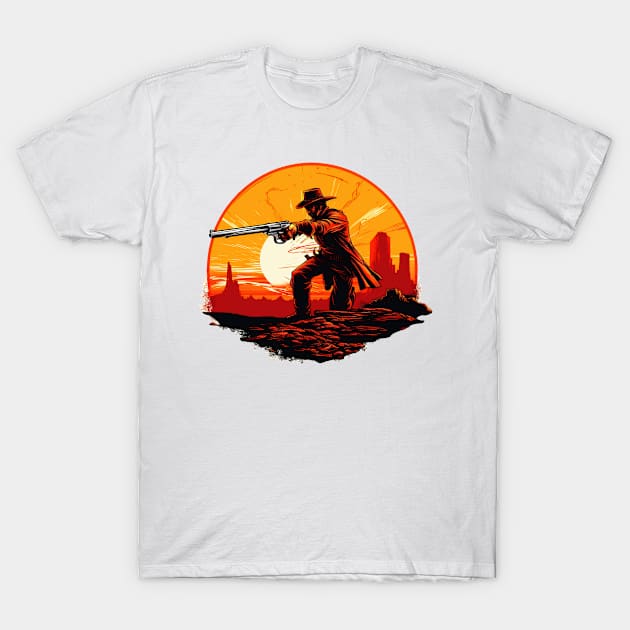 cowboy with a big gun T-Shirt by javierparra